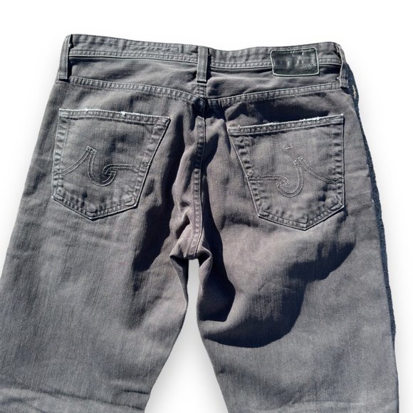 AG Adriano Goldschmied Protege Straight Leg Jeans Grey Women's 32, small fit. - Picture 8 of 12